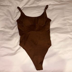 Outdoor Voices thong leotard with removable breast pads